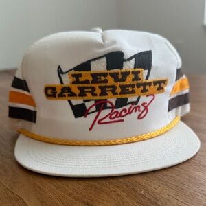Levi Garrett Racing White Snapback Hat